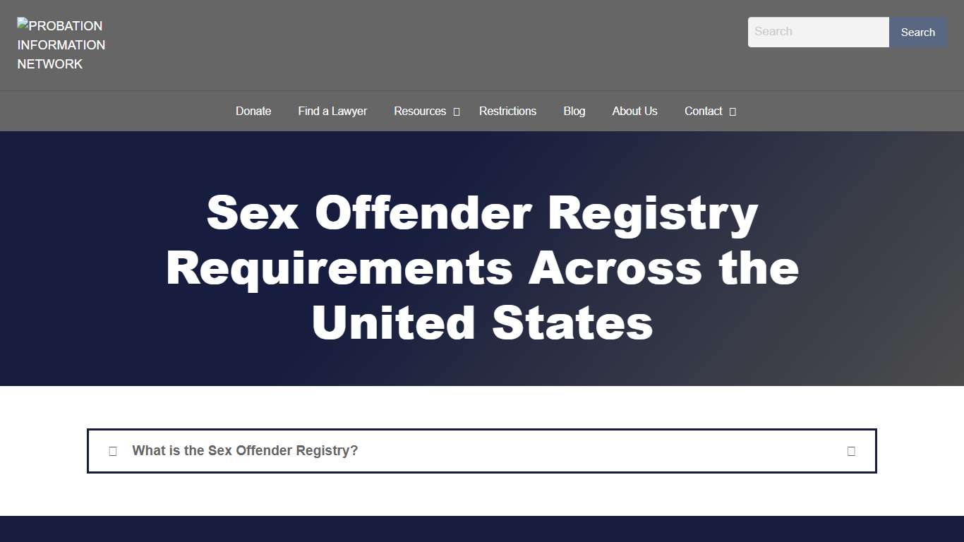 What is the duration of registration? - PROBATION INFORMATION NETWORK